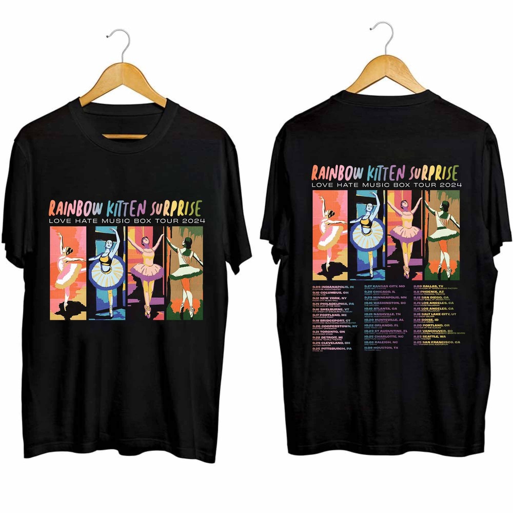 Rainbow Kitten Surprise - Love Hate Music Box Tour 2024 T-Shirt 2 Sided